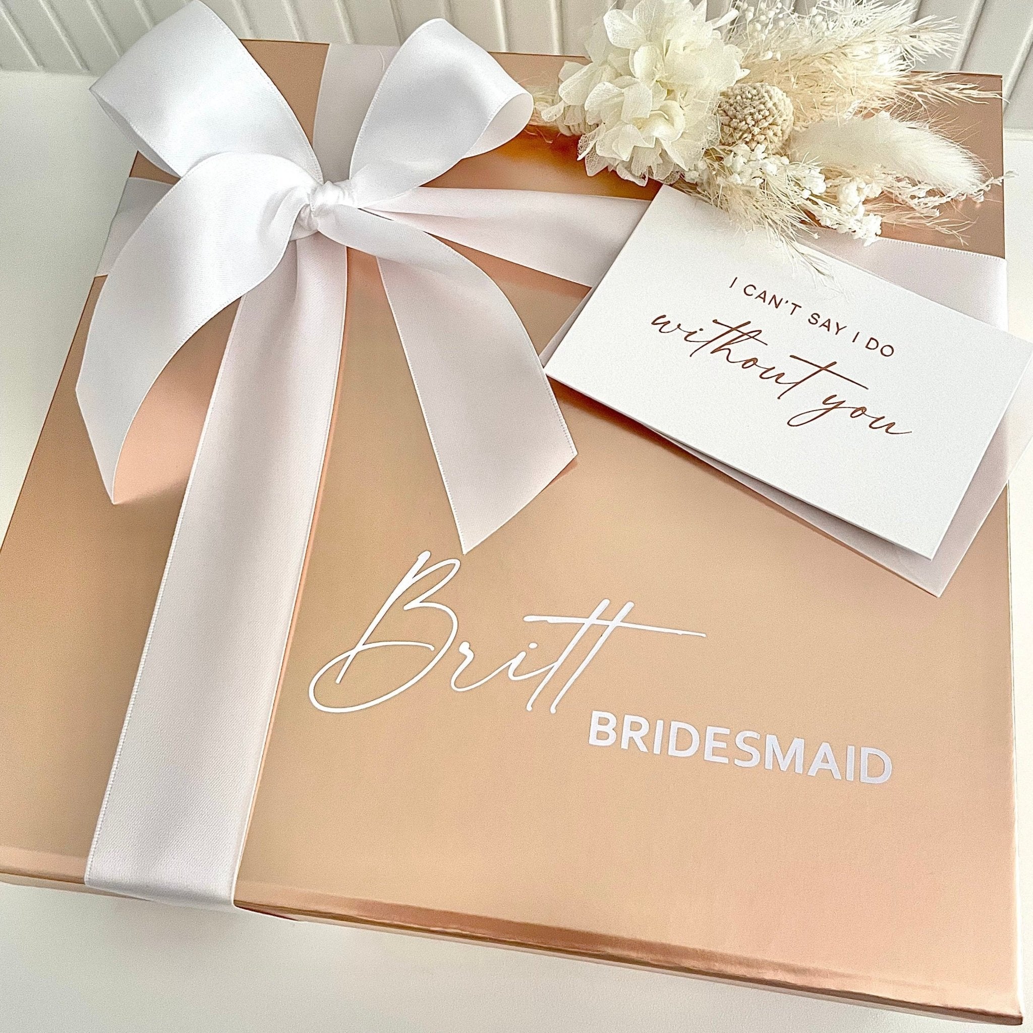 Rose Gold Metallic Gift Box - Bridesmaid Boxes