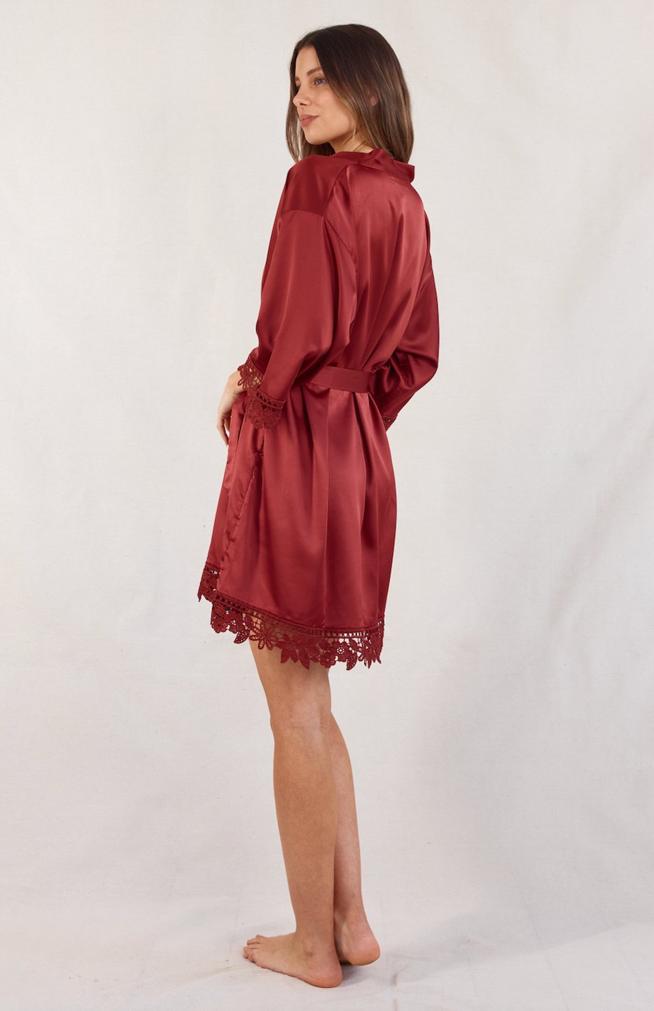 Ella Copper Rose Satin Robe | Bridal Party Robes | Bridesmaids Only