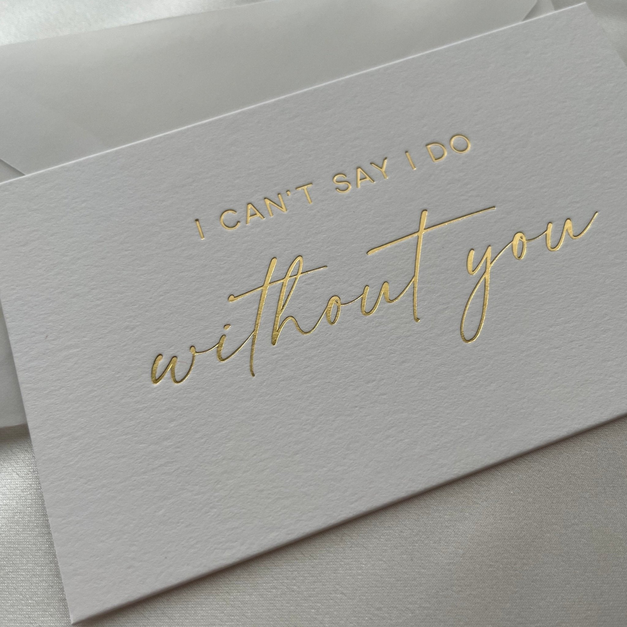 Gold Foil Note Card - Bridesmaid Boxes