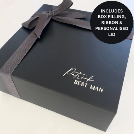 Groomsman Black Personalised Hamper Box (More sizes within) - Bridesmaid Boxes