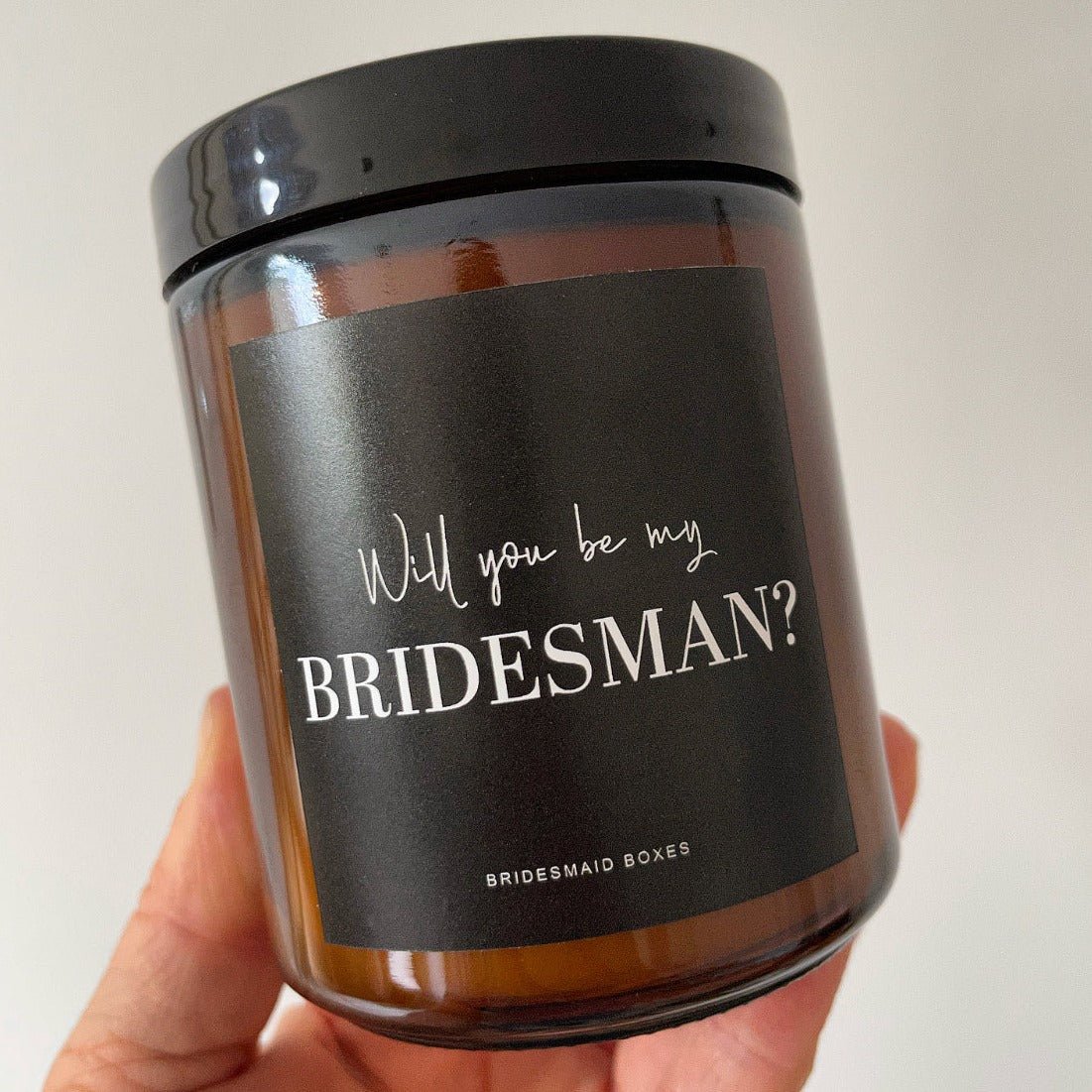 Groomsman Proposal Amber Candle - Bridesmaid Boxes