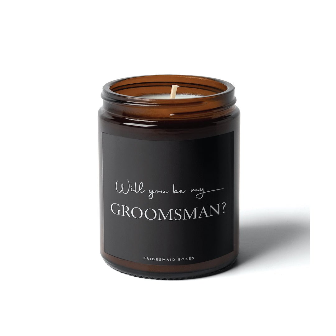 Groomsman Proposal Amber Candle - Bridesmaid Boxes