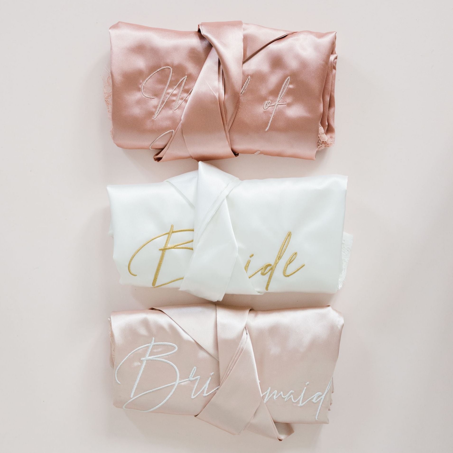 Olivia Midi Satin Bridal Robe - Bridesmaid Boxes