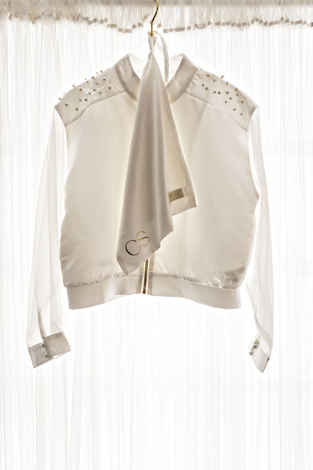 Pearl Bridal Bomber Jacket - FREE Personalisation - Bridesmaid Boxes