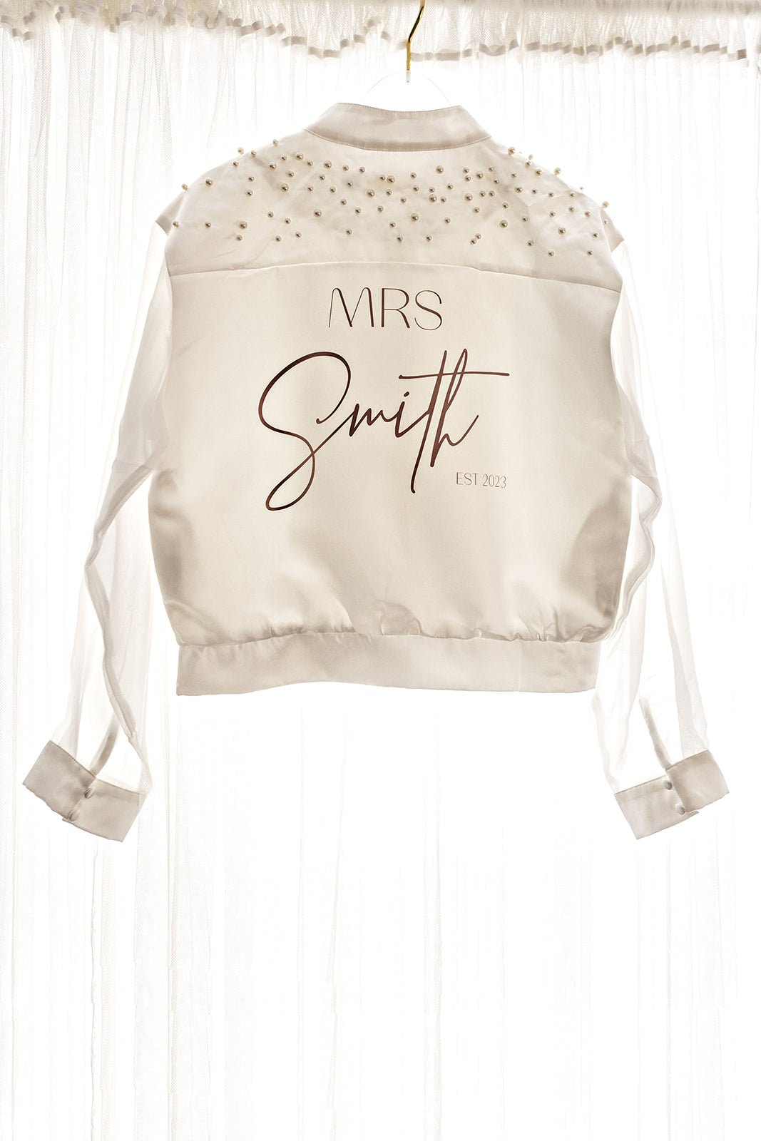 Pearl Bridal Bomber Jacket - FREE Personalisation - Bridesmaid Boxes