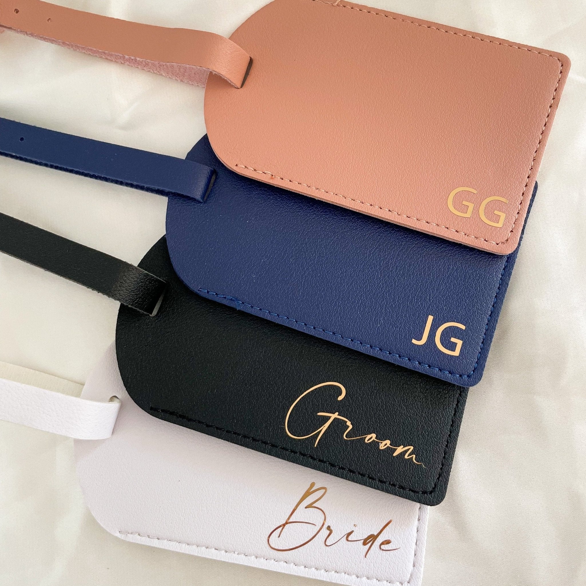 Personalised Leather Look Bag Tags - Bridesmaid Boxes