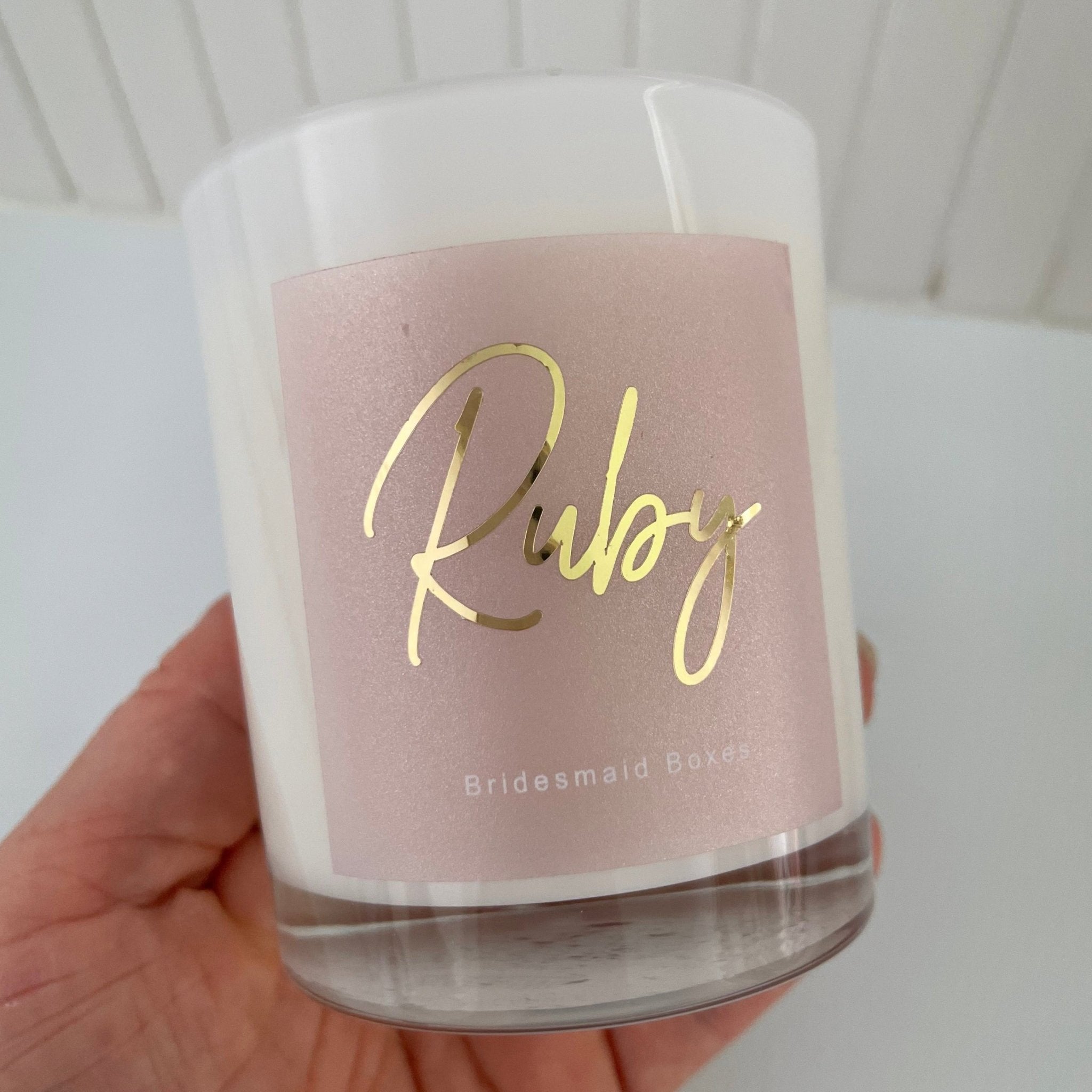 Personalised Soy Candle - Design your own - Bridesmaid Boxes