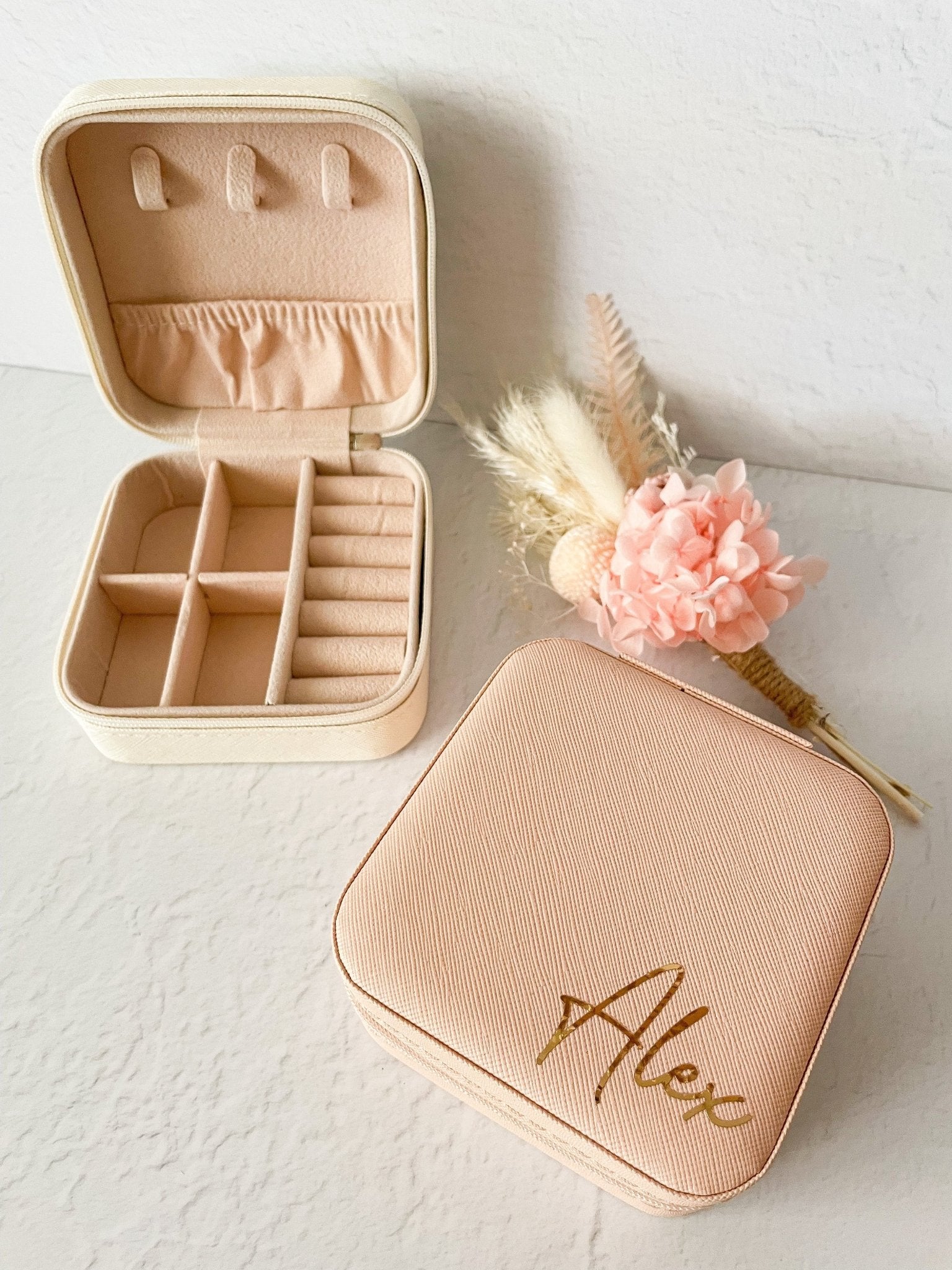 Personalised Travel Jewellery Case - Bridesmaid Boxes