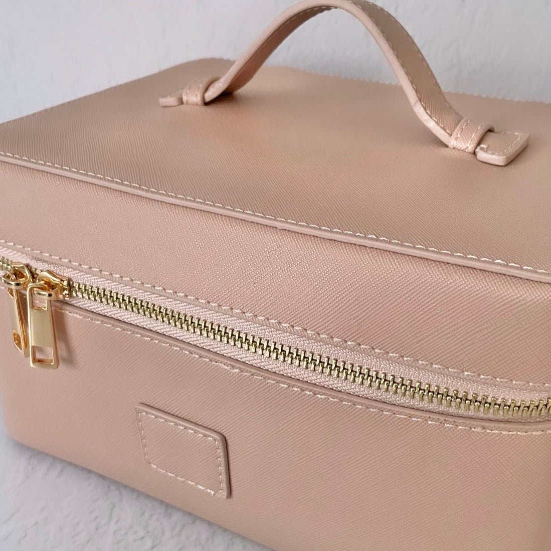 Personalised Vanity Bag - Saffiano Leather (3 Colours Available) - Bridesmaid Boxes