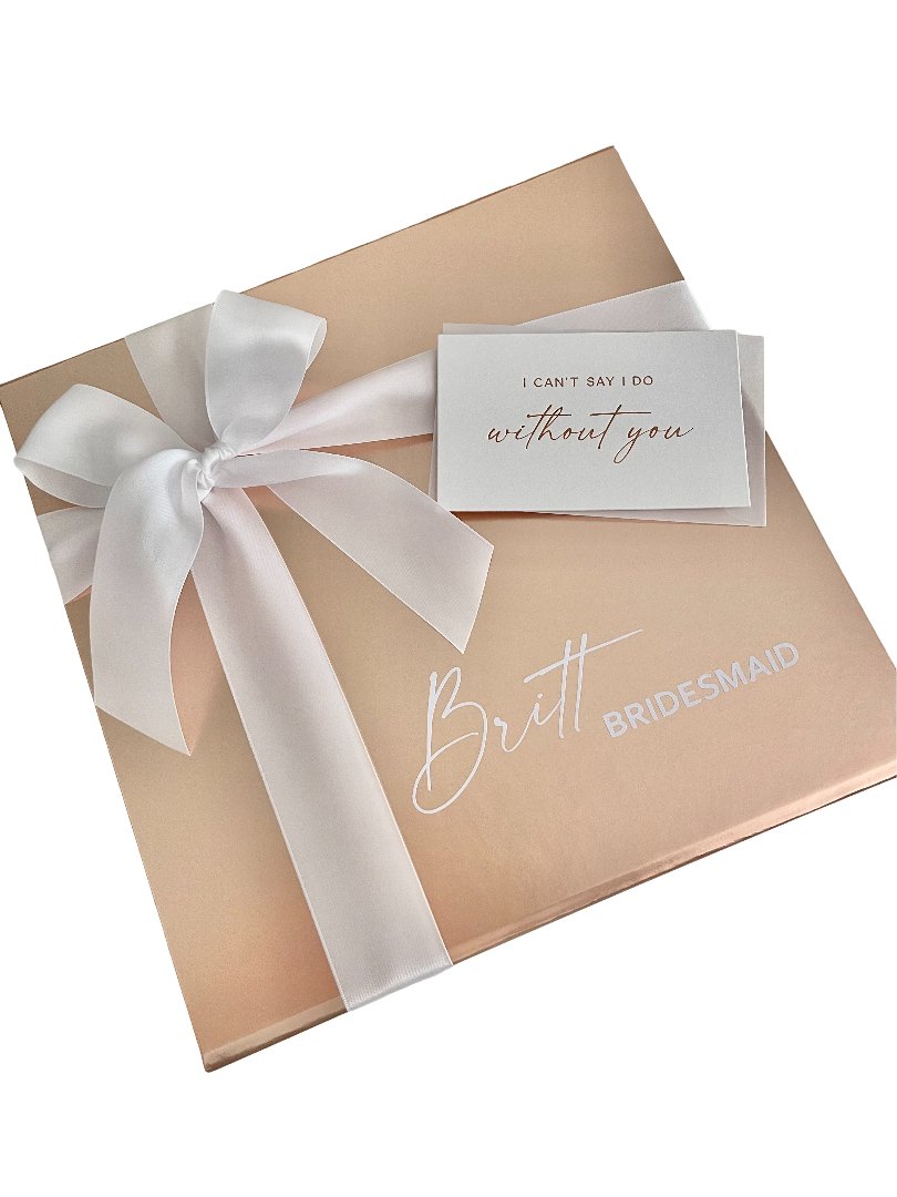 Rose Gold Metallic Gift Box - Bridesmaid Boxes