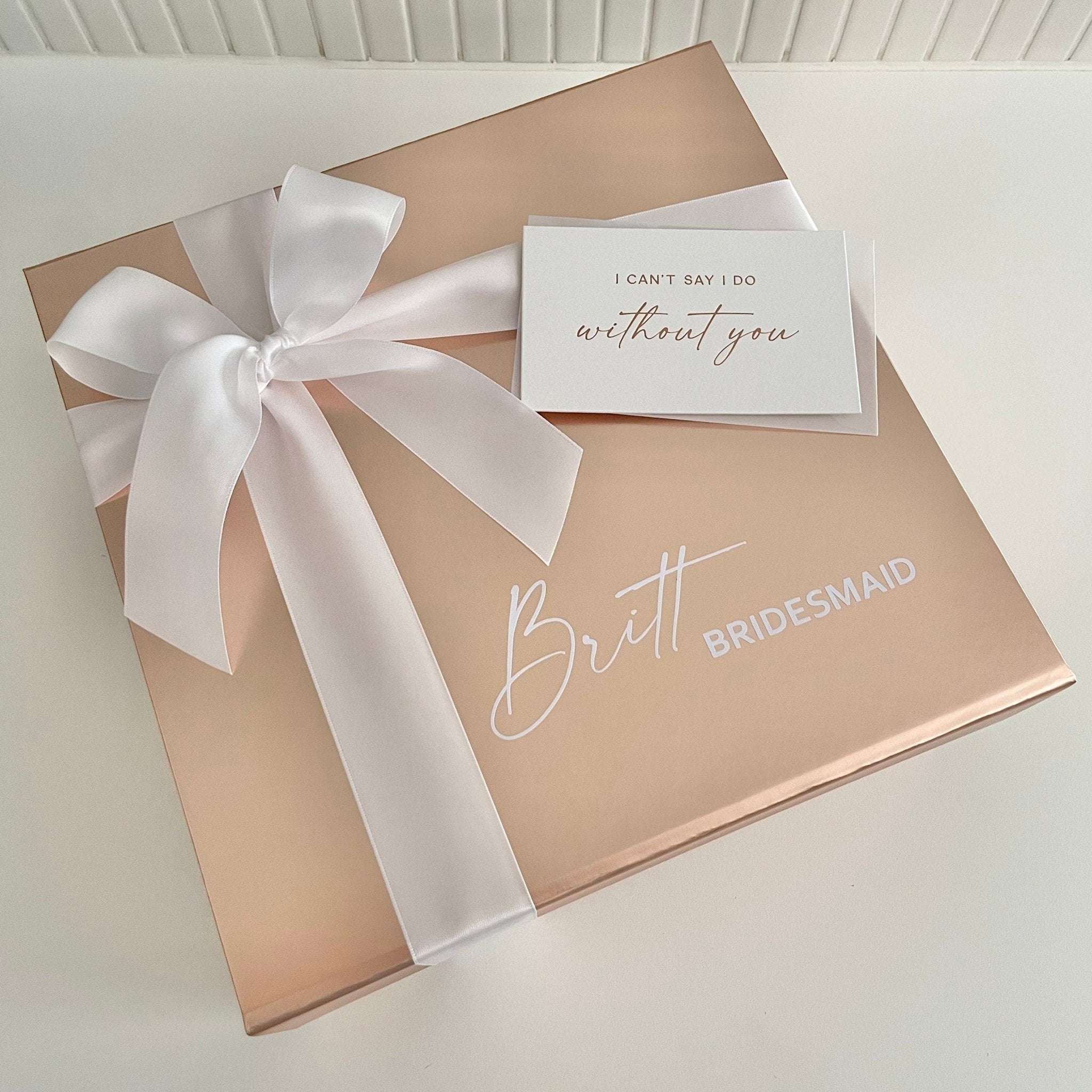 Rose Gold Metallic Gift Box - Bridesmaid Boxes