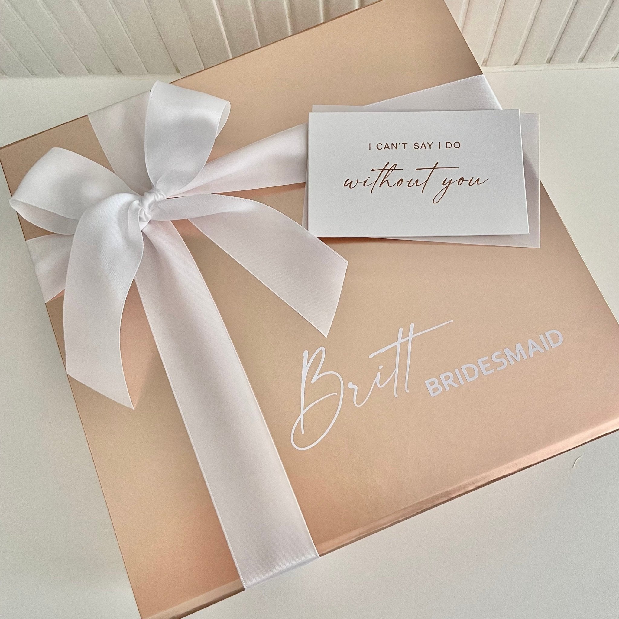 Rose Gold Metallic Gift Box - Bridesmaid Boxes