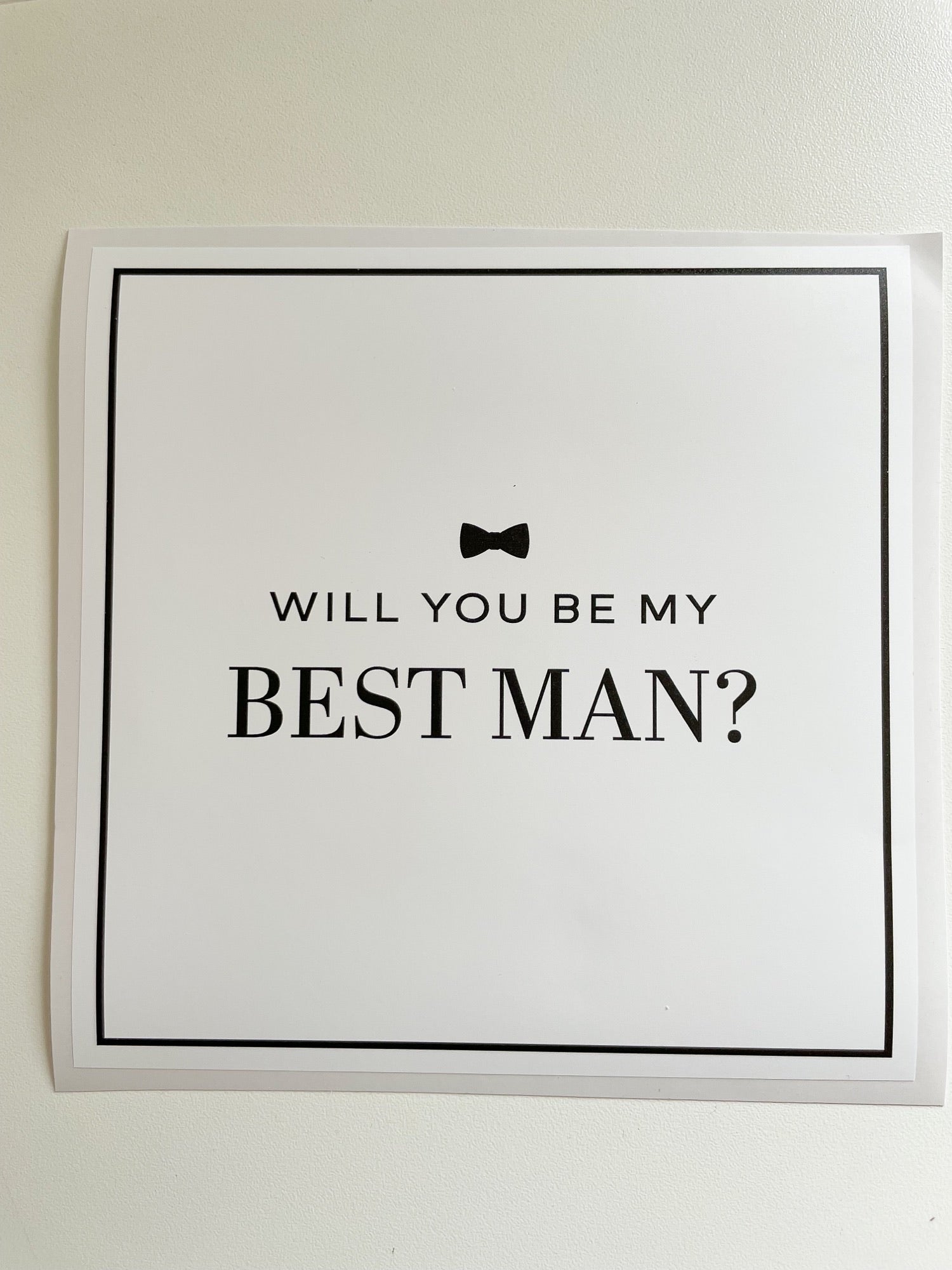 Secret Proposal Label - Guys - Bridesmaid Boxes